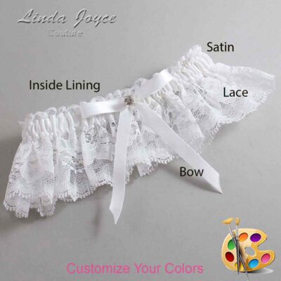 Couture Garters / Custom Wedding Garter / Customizable Wedding Garters / Personalized Wedding Garters / Bridie #10-B04-M04 / Wedding Garters / Bridal Garter / Prom Garter / Linda Joyce Couture