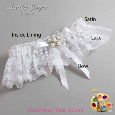 Couture Garters / Custom Wedding Garter / Customizable Wedding Garters / Personalized Wedding Garters / Carmen #10-B04-M13 / Wedding Garters / Bridal Garter / Prom Garter / Linda Joyce Couture