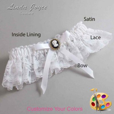 Couture Garters / Custom Wedding Garter / Customizable Wedding Garters / Personalized Wedding Garters / Chloe #10-B04-M15 / Wedding Garters / Bridal Garter / Prom Garter / Linda Joyce Couture