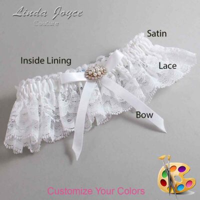 Couture Garters / Custom Wedding Garter / Customizable Wedding Garters / Personalized Wedding Garters / Christal #10-B04-M16 / Wedding Garters / Bridal Garter / Prom Garter / Linda Joyce Couture