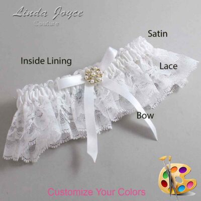 Couture Garters / Custom Wedding Garter / Customizable Wedding Garters / Personalized Wedding Garters / Dorinda #10-B04-M27 / Wedding Garters / Bridal Garter / Prom Garter / Linda Joyce Couture