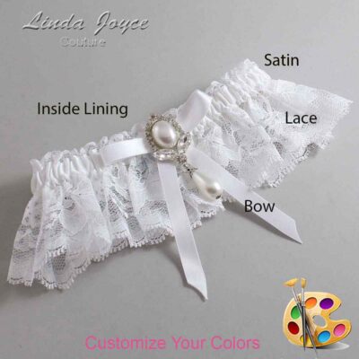 Couture Garters / Custom Wedding Garter / Customizable Wedding Garters / Personalized Wedding Garters / Erika #10-B04-M32 / Wedding Garters / Bridal Garter / Prom Garter / Linda Joyce Couture