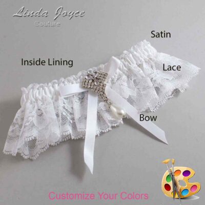 Couture Garters / Custom Wedding Garter / Customizable Wedding Garters / Personalized Wedding Garters / Estelle #10-B04-M33 / Wedding Garters / Bridal Garter / Prom Garter / Linda Joyce Couture