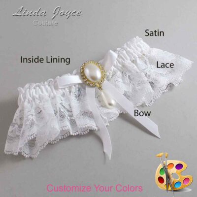 Couture Garters / Custom Wedding Garter / Customizable Wedding Garters / Personalized Wedding Garters / Eunice #10-B04-M34 / Wedding Garters / Bridal Garter / Prom Garter / Linda Joyce Couture