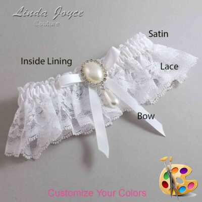 Couture Garters / Custom Wedding Garter / Customizable Wedding Garters / Personalized Wedding Garters / Eunice #10-B04-M35 / Wedding Garters / Bridal Garter / Prom Garter / Linda Joyce Couture