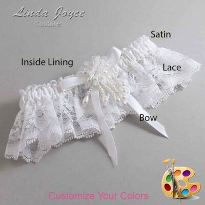 Couture Garters / Custom Wedding Garter / Customizable Wedding Garters / Personalized Wedding Garters / Desiree #10-B04-M38 / Wedding Garters / Bridal Garter / Prom Garter / Linda Joyce Couture