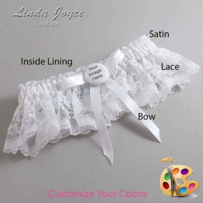 Couture Garters / Custom Wedding Garter / Customizable Wedding Garters / Personalized Wedding Garters / Custom Button #10-B04-M44 / Wedding Garters / Bridal Garter / Prom Garter / Linda Joyce Couture