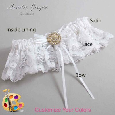 Couture Garters / Custom Wedding Garter / Customizable Wedding Garters / Personalized Wedding Garters / Charlene #10-B10-M12 / Wedding Garters / Bridal Garter / Prom Garter / Linda Joyce Couture