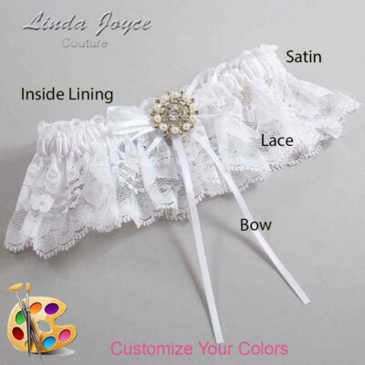 Couture Garters / Custom Wedding Garter / Customizable Wedding Garters / Personalized Wedding Garters / Dawn #10-B10-M14 / Wedding Garters / Bridal Garter / Prom Garter / Linda Joyce Couture