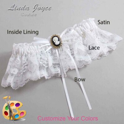 Couture Garters / Custom Wedding Garter / Customizable Wedding Garters / Personalized Wedding Garters / Hazel #10-B10-M15 / Wedding Garters / Bridal Garter / Prom Garter / Linda Joyce Couture