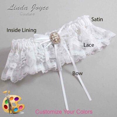 Couture Garters / Custom Wedding Garter / Customizable Wedding Garters / Personalized Wedding Garters / Gwen #10-B10-M17 / Wedding Garters / Bridal Garter / Prom Garter / Linda Joyce Couture