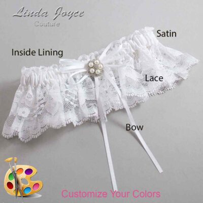 Couture Garters / Custom Wedding Garter / Customizable Wedding Garters / Personalized Wedding Garters / Gail #10-B10-M20 / Wedding Garters / Bridal Garter / Prom Garter / Linda Joyce Couture