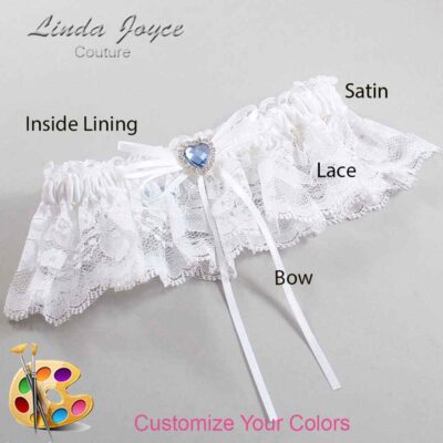 Couture Garters / Custom Wedding Garter / Customizable Wedding Garters / Personalized Wedding Garters / Jill #10-B10-M25 / Wedding Garters / Bridal Garter / Prom Garter / Linda Joyce Couture