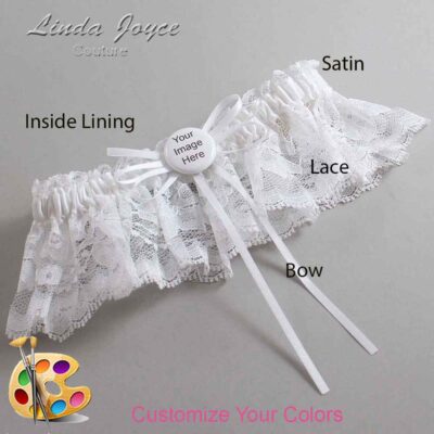Couture Garters / Custom Wedding Garter / Customizable Wedding Garters / Personalized Wedding Garters / Custom Button #10-B10-M44 / Wedding Garters / Bridal Garter / Prom Garter / Linda Joyce Couture