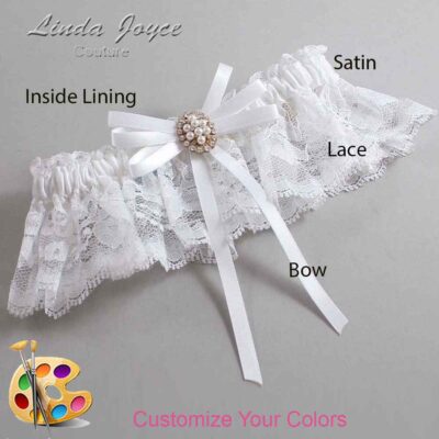 Couture Garters / Custom Wedding Garter / Customizable Wedding Garters / Personalized Wedding Garters / Chrissy #10-B11-M17 / Wedding Garters / Bridal Garter / Prom Garter / Linda Joyce Couture