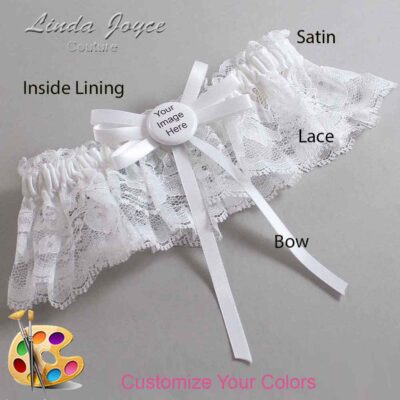 Couture Garters / Custom Wedding Garter / Customizable Wedding Garters / Personalized Wedding Garters / Custom Button #10-B11-M44 / Wedding Garters / Bridal Garter / Prom Garter / Linda Joyce Couture