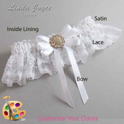Couture Garters / Custom Wedding Garter / Customizable Wedding Garters / Personalized Wedding Garters / Brett #10-B12-M12 / Wedding Garters / Bridal Garter / Prom Garter / Linda Joyce Couture