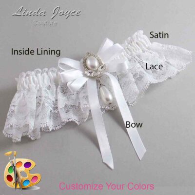 Couture Garters / Custom Wedding Garter / Customizable Wedding Garters / Personalized Wedding Garters / Patsy #10-B12-M32 / Wedding Garters / Bridal Garter / Prom Garter / Linda Joyce Couture