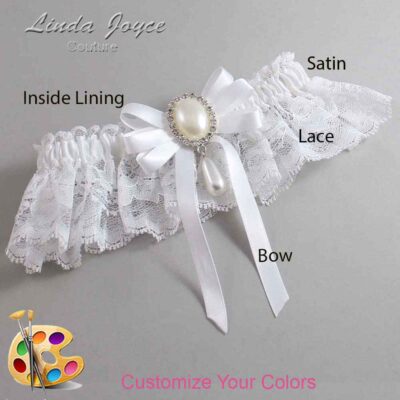 Couture Garters / Custom Wedding Garter / Customizable Wedding Garters / Personalized Wedding Garters / Yvonne #10-B12-M35 / Wedding Garters / Bridal Garter / Prom Garter / Linda Joyce Couture