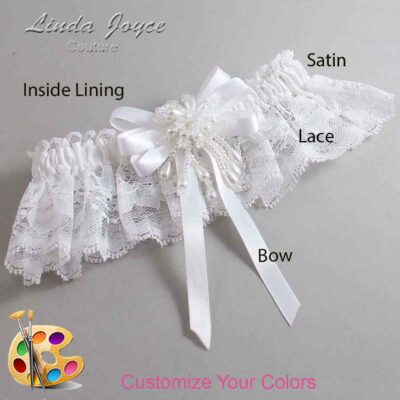 Couture Garters / Custom Wedding Garter / Customizable Wedding Garters / Personalized Wedding Garters / Paula #10-B12-M38 / Wedding Garters / Bridal Garter / Prom Garter / Linda Joyce Couture
