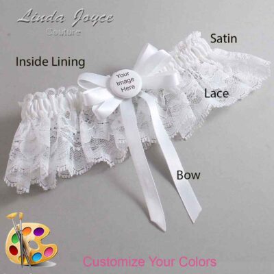 Couture Garters / Custom Wedding Garter / Customizable Wedding Garters / Personalized Wedding Garters / Custom Button #10-B12-M44 / Wedding Garters / Bridal Garter / Prom Garter / Linda Joyce Couture