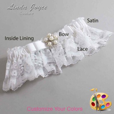 Couture Garters / Custom Wedding Garter / Customizable Wedding Garters / Personalized Wedding Garters / Haley #10-B20-M13 / Wedding Garters / Bridal Garter / Prom Garter / Linda Joyce Couture