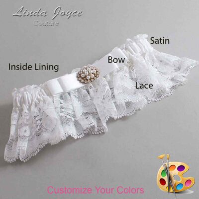 Couture Garters / Custom Wedding Garter / Customizable Wedding Garters / Personalized Wedding Garters / Lily #10-B20-M16 / Wedding Garters / Bridal Garter / Prom Garter / Linda Joyce Couture