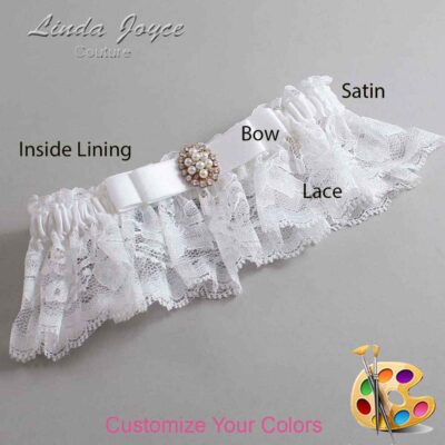 Couture Garters / Custom Wedding Garter / Customizable Wedding Garters / Personalized Wedding Garters / Inga #10-B20-M17 / Wedding Garters / Bridal Garter / Prom Garter / Linda Joyce Couture