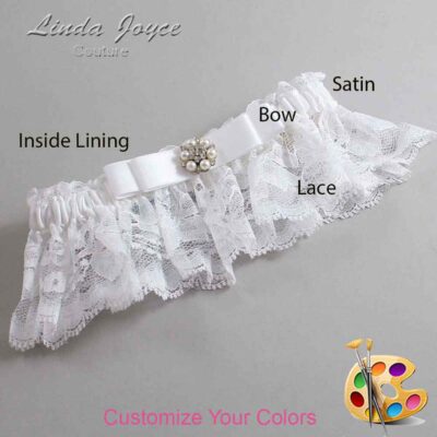 Couture Garters / Custom Wedding Garter / Customizable Wedding Garters / Personalized Wedding Garters / Frances #10-B20-M23 / Wedding Garters / Bridal Garter / Prom Garter / Linda Joyce Couture
