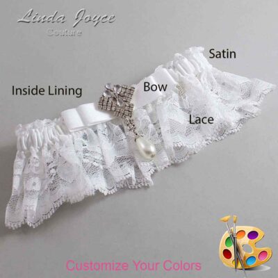 Couture Garters / Custom Wedding Garter / Customizable Wedding Garters / Personalized Wedding Garters / Miranda #10-B20-M33 / Wedding Garters / Bridal Garter / Prom Garter / Linda Joyce Couture
