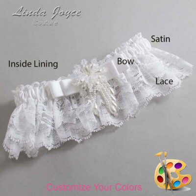 Couture Garters / Custom Wedding Garter / Customizable Wedding Garters / Personalized Wedding Garters / Regina #10-B20-M38 / Wedding Garters / Bridal Garter / Prom Garter / Linda Joyce Couture