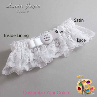 Couture Garters / Custom Wedding Garter / Customizable Wedding Garters / Personalized Wedding Garters / Custom Button #10-B20-M44 / Wedding Garters / Bridal Garter / Prom Garter / Linda Joyce Couture