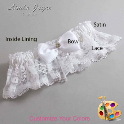 Couture Garters / Custom Wedding Garter / Customizable Wedding Garters / Personalized Wedding Garters / Melody #10-B31-M03 / Wedding Garters / Bridal Garter / Prom Garter / Linda Joyce Couture