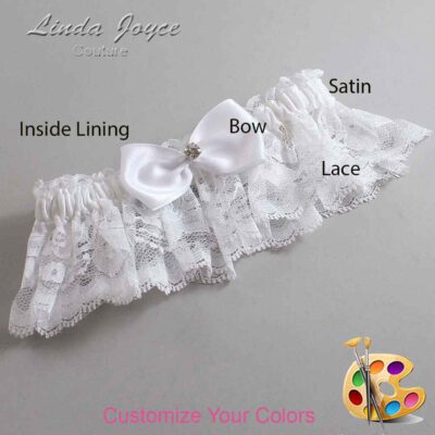 Couture Garters / Custom Wedding Garter / Customizable Wedding Garters / Personalized Wedding Garters / Melody #10-B31-M04 / Wedding Garters / Bridal Garter / Prom Garter / Linda Joyce Couture