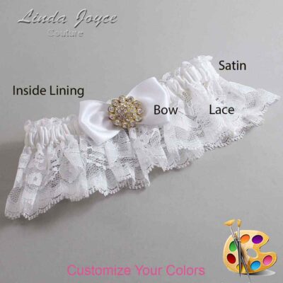 Couture Garters / Custom Wedding Garter / Customizable Wedding Garters / Personalized Wedding Garters / Loretta #10-B31-M12 / Wedding Garters / Bridal Garter / Prom Garter / Linda Joyce Couture