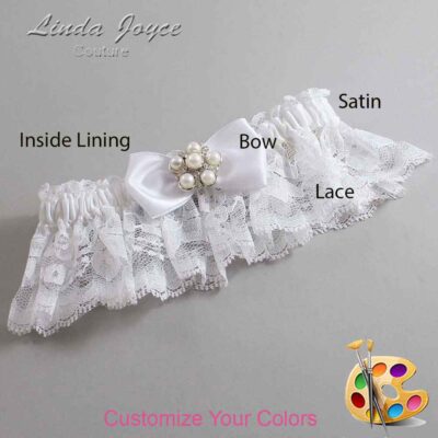 Couture Garters / Custom Wedding Garter / Customizable Wedding Garters / Personalized Wedding Garters / Loriann #10-B31-M13 / Wedding Garters / Bridal Garter / Prom Garter / Linda Joyce Couture