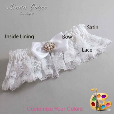 Couture Garters / Custom Wedding Garter / Customizable Wedding Garters / Personalized Wedding Garters / Kathy #10-B31-M16 / Wedding Garters / Bridal Garter / Prom Garter / Linda Joyce Couture