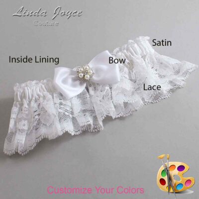 Couture Garters / Custom Wedding Garter / Customizable Wedding Garters / Personalized Wedding Garters / Laureen #10-B31-M20 / Wedding Garters / Bridal Garter / Prom Garter / Linda Joyce Couture