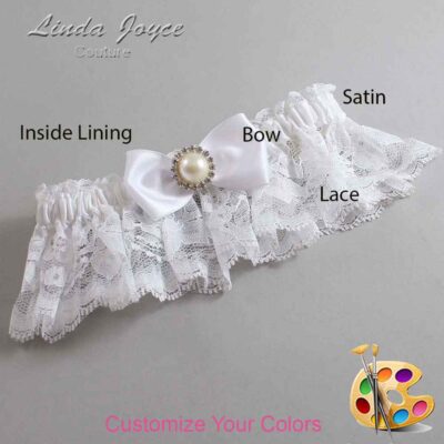 Couture Garters / Custom Wedding Garter / Customizable Wedding Garters / Personalized Wedding Garters / Kendra #10-B31-M22 / Wedding Garters / Bridal Garter / Prom Garter / Linda Joyce Couture