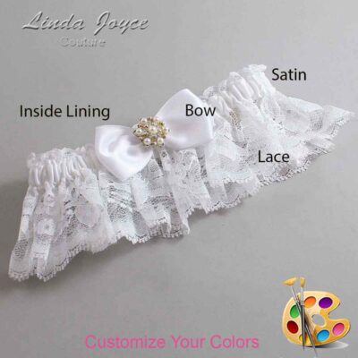 Couture Garters / Custom Wedding Garter / Customizable Wedding Garters / Personalized Wedding Garters / Melissa #10-B31-M27 / Wedding Garters / Bridal Garter / Prom Garter / Linda Joyce Couture