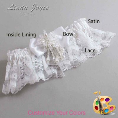 Couture Garters / Custom Wedding Garter / Customizable Wedding Garters / Personalized Wedding Garters / Joelle #10-B31-M38 / Wedding Garters / Bridal Garter / Prom Garter / Linda Joyce Couture