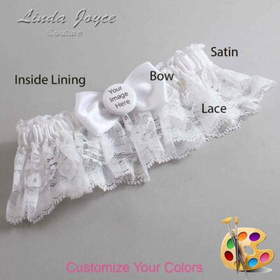 Couture Garters / Custom Wedding Garter / Customizable Wedding Garters / Personalized Wedding Garters / Custom Button #10-B31-M44 / Wedding Garters / Bridal Garter / Prom Garter / Linda Joyce Couture