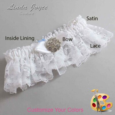 Couture Garters / Custom Wedding Garter / Customizable Wedding Garters / Personalized Wedding Garters / Yvette #10-B41-M11 / Wedding Garters / Bridal Garter / Prom Garter / Linda Joyce Couture