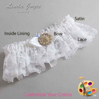 Couture Garters / Custom Wedding Garter / Customizable Wedding Garters / Personalized Wedding Garters / Zelda #10-B41-M12 / Wedding Garters / Bridal Garter / Prom Garter / Linda Joyce Couture