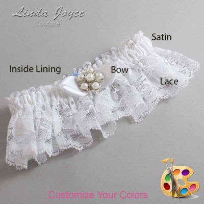Couture Garters / Custom Wedding Garter / Customizable Wedding Garters / Personalized Wedding Garters / Wendy #10-B41-M13 / Wedding Garters / Bridal Garter / Prom Garter / Linda Joyce Couture