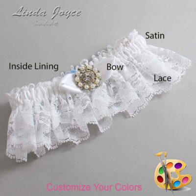 Couture Garters / Custom Wedding Garter / Customizable Wedding Garters / Personalized Wedding Garters / Drew #10-B41-M14 / Wedding Garters / Bridal Garter / Prom Garter / Linda Joyce Couture