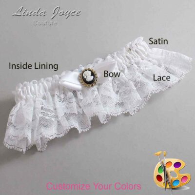 Couture Garters / Custom Wedding Garter / Customizable Wedding Garters / Personalized Wedding Garters / Bernice #10-B41-M15 / Wedding Garters / Bridal Garter / Prom Garter / Linda Joyce Couture