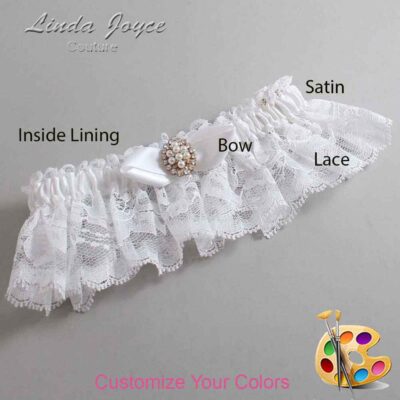 Couture Garters / Custom Wedding Garter / Customizable Wedding Garters / Personalized Wedding Garters / Suellen #10-B41-M17 / Wedding Garters / Bridal Garter / Prom Garter / Linda Joyce Couture