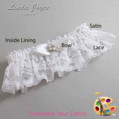 Couture Garters / Custom Wedding Garter / Customizable Wedding Garters / Personalized Wedding Garters / Clara #10-B41-M20 / Wedding Garters / Bridal Garter / Prom Garter / Linda Joyce Couture