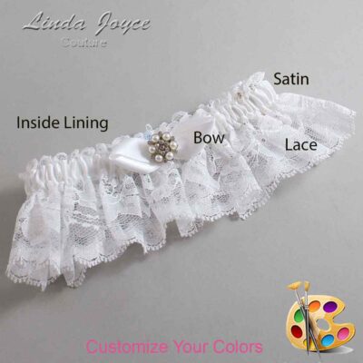 Couture Garters / Custom Wedding Garter / Customizable Wedding Garters / Personalized Wedding Garters / Virginia #10-B41-M23 / Wedding Garters / Bridal Garter / Prom Garter / Linda Joyce Couture